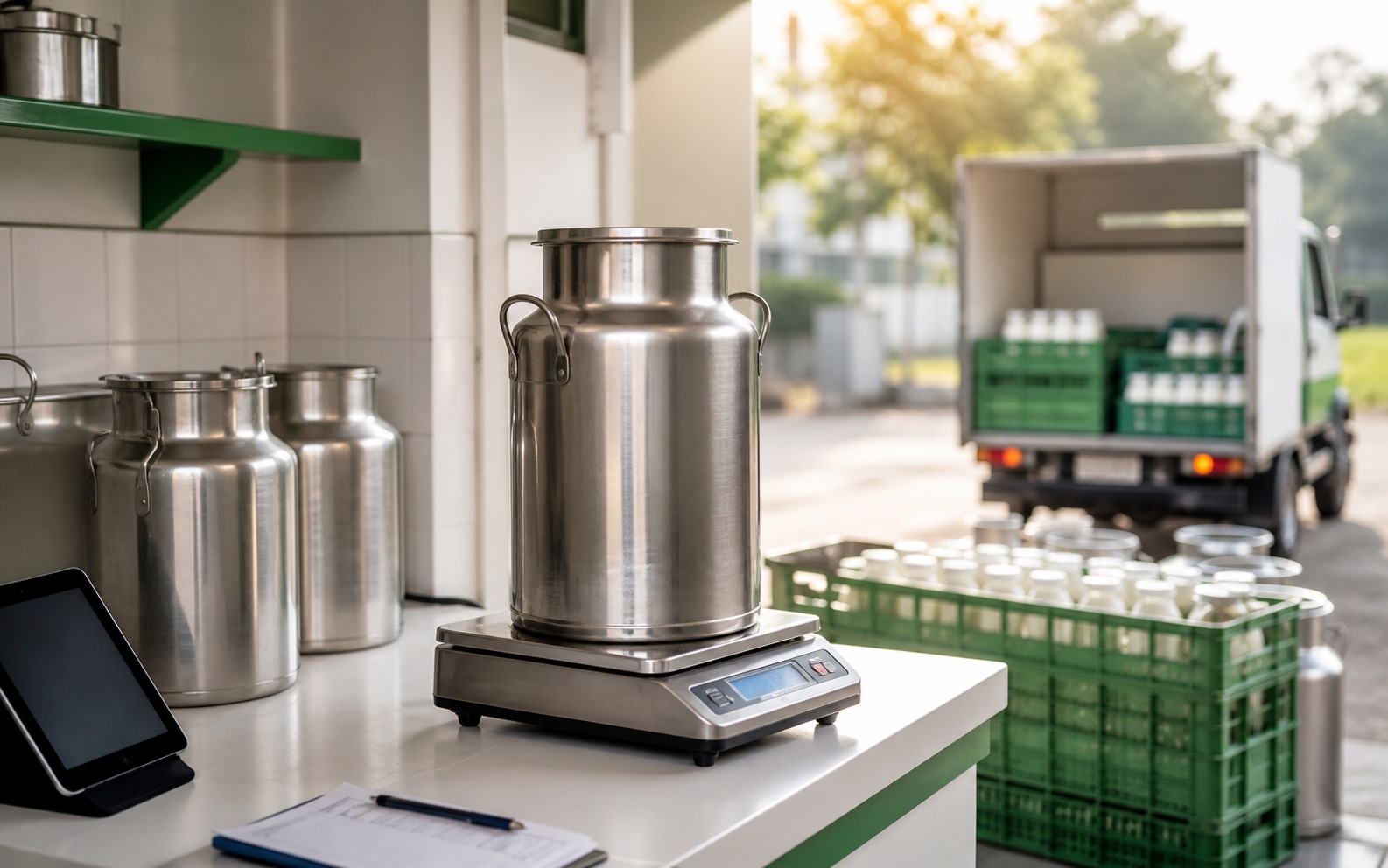 Milk collection counter